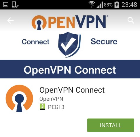 OpenVPN Connect app on Android