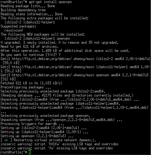 OpenVPN Linux Debianon