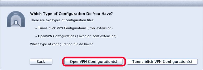 Open OpenVPN config in Tunnelblick
